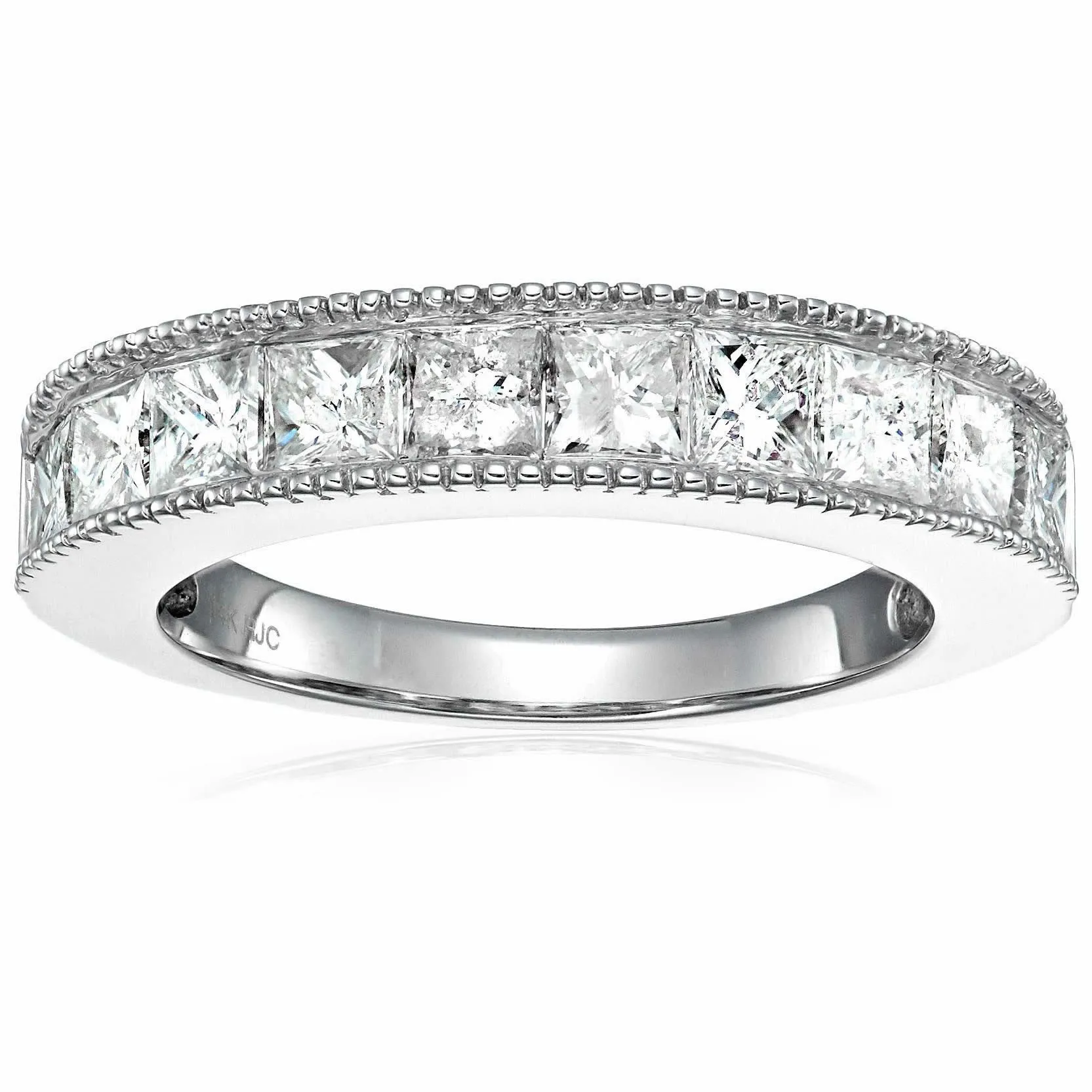1 cttw to 2 cttw Princess Diamond Wedding Ring in 14k Gold
