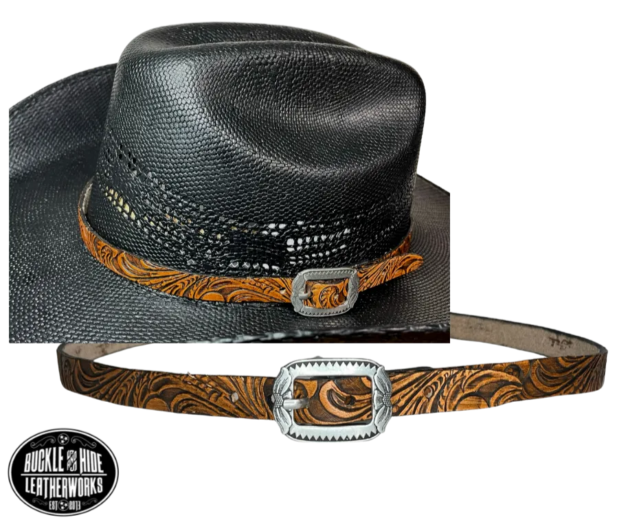 1/2" Rustler Western Leather Hatband