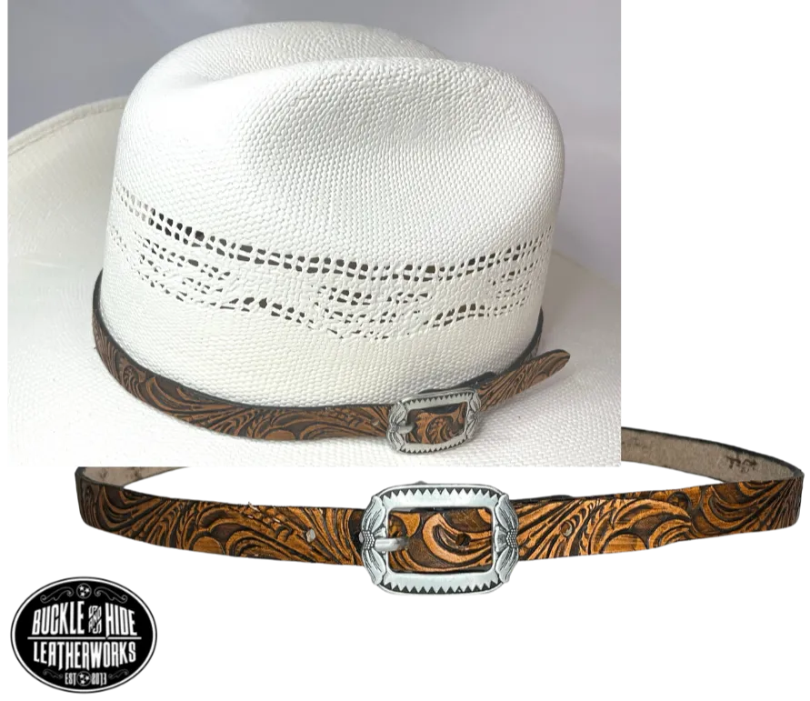 1/2" Rustler Western Leather Hatband