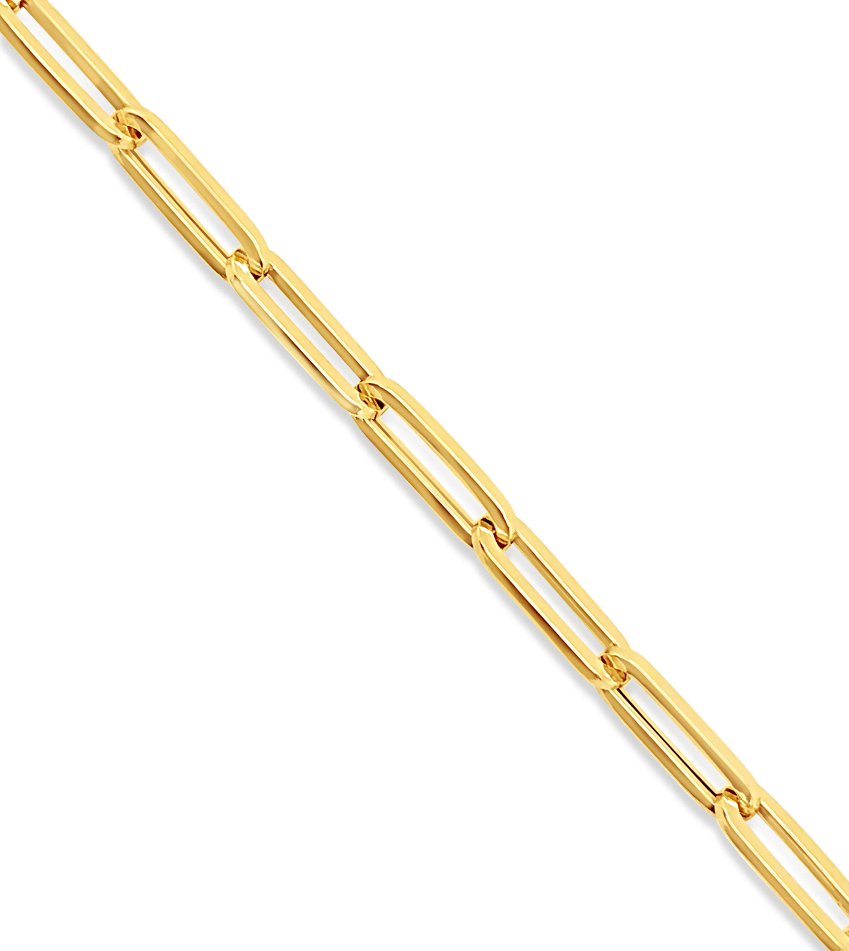 14K Gold Paperclip Chain Necklace
