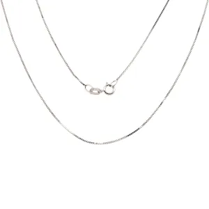 14K White Gold Box Chain 1.3 Grams
