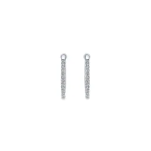 14k White Gold Hoops Classic Hoop