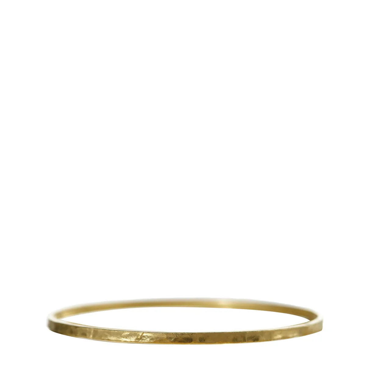 18K Gold Hammered Bangle