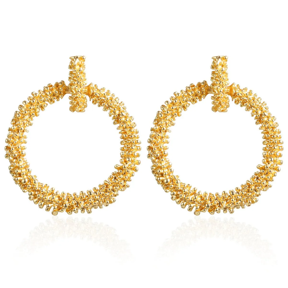 18K Gold-Plated Twisted Hoop Drop Earring