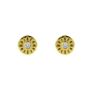 18k Yellow Gold Diamond Earrings Timeless