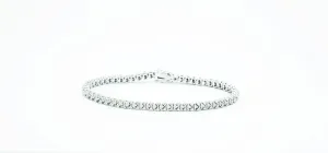 2.06 carat Triple Diamond's row 18k white gold tennis bracelet