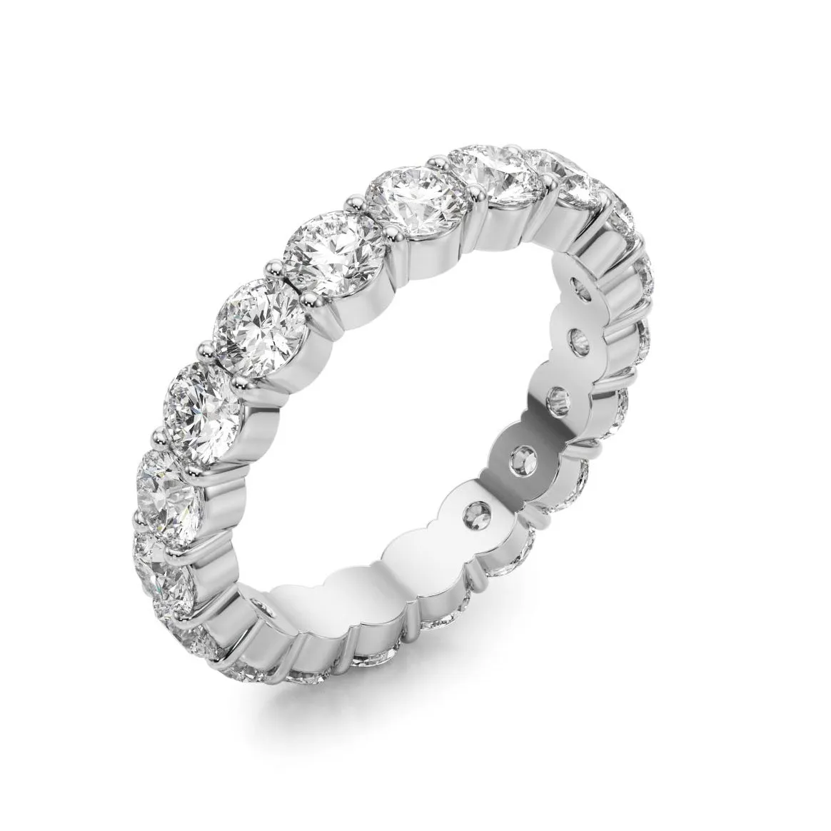 3.0 ct. Round Diamond Classic Eternity Band, Shared Prong Design