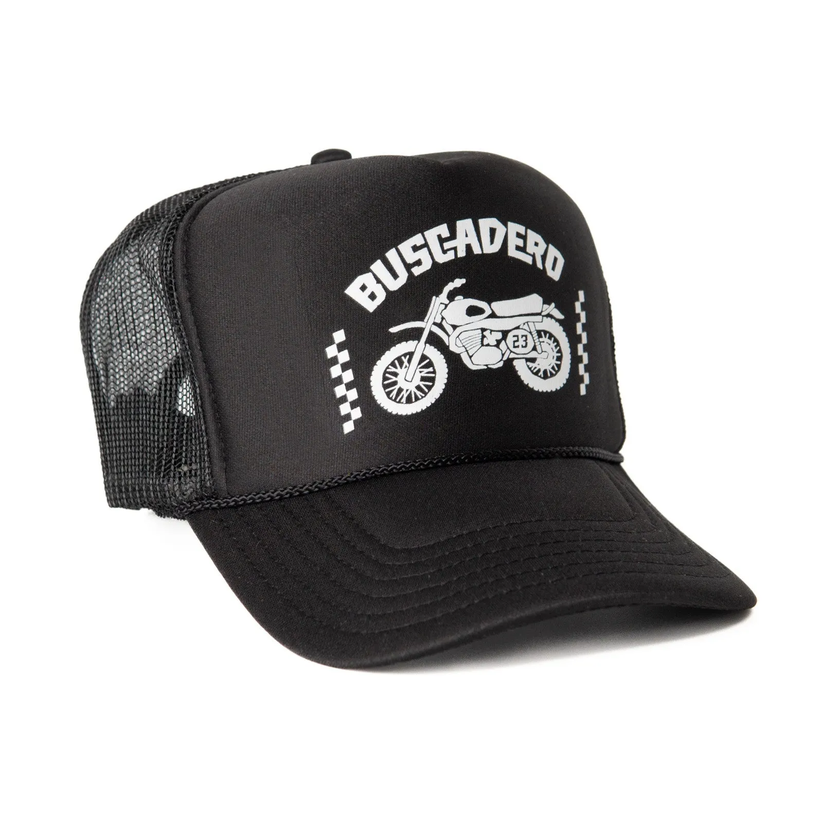 ‘74 Moto’ Foam Trucker Hat - Black