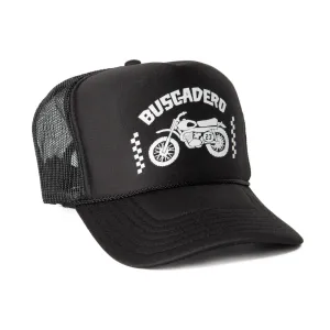 ‘74 Moto’ Foam Trucker Hat - Black