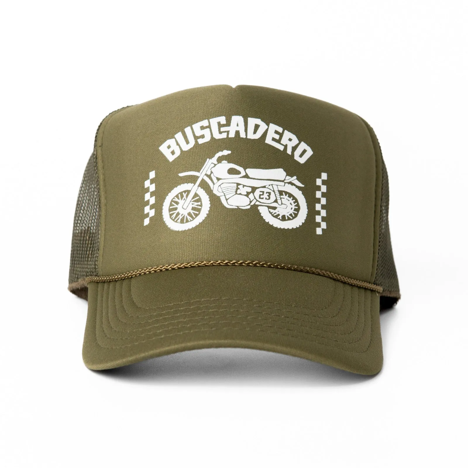 ‘74 Moto’ Foam Trucker Hat - Olive Drab
