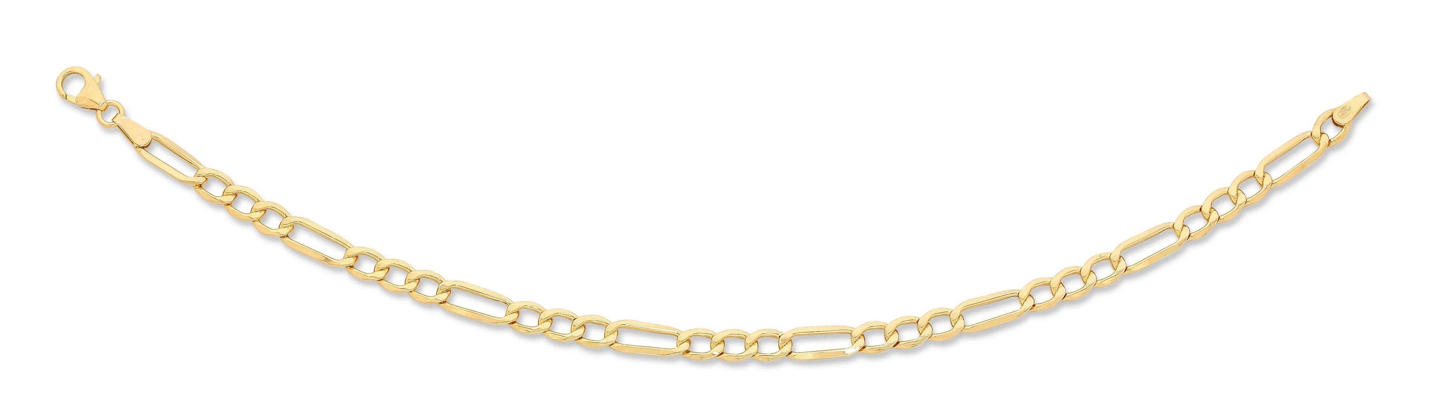9ct Yellow Gold Silver Infused Bracelet