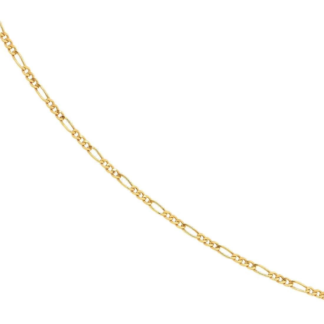 9ct Yellow Gold Silver Infused Chain Necklace 55cm