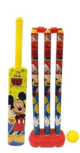 AASTHA ENTERPRISE Plastic Cricket Set With Stump And Ball, Pack Of 1, Multicolour