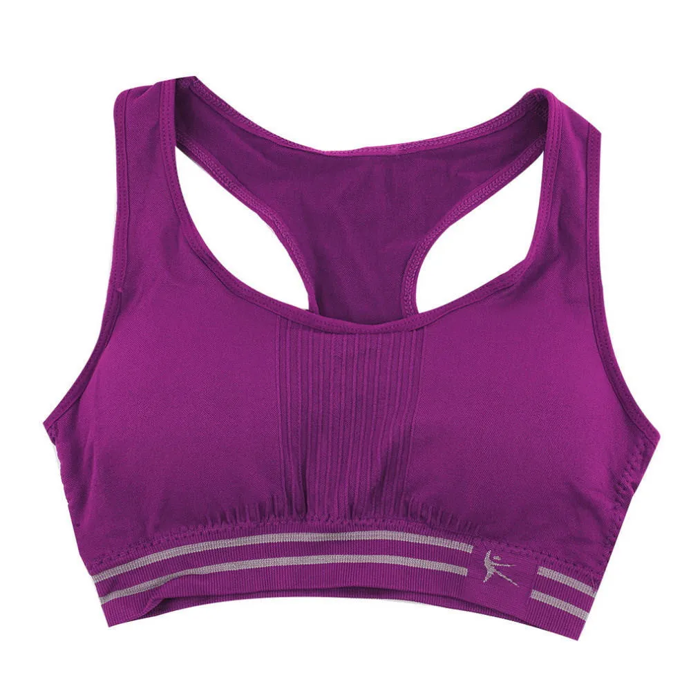 Absorb Sweat Quick Drying Professional Sports Bra,Fitness Stretch Workout Top Vest Running Wireless Underwear for Women