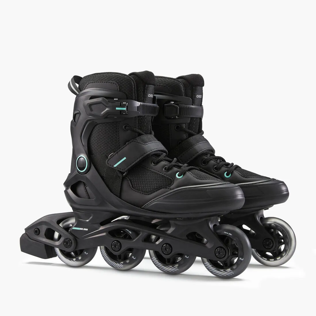 Adult Inline Fitness Skates FIT100 - Black/Mint