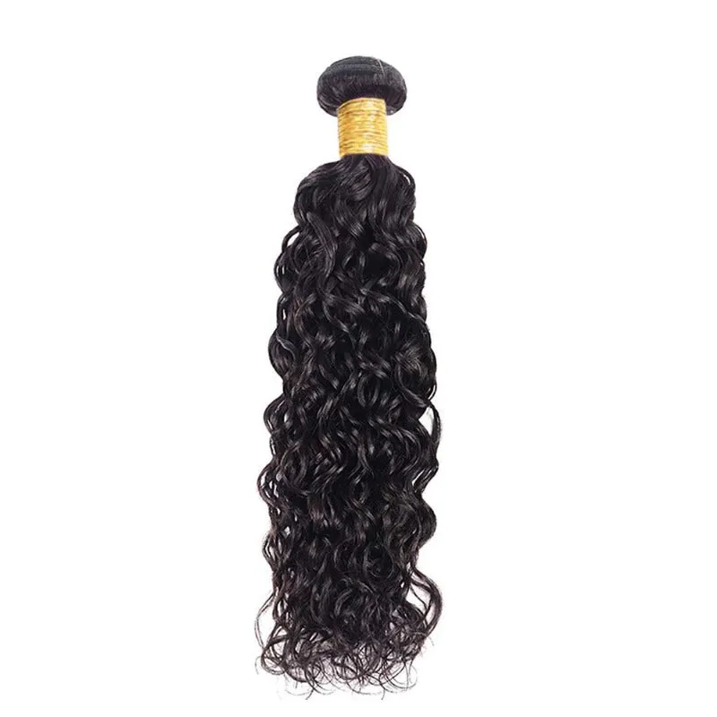 Affordable Hair Water Wave 100% human Hair black 1B color 1 bundle hair extension
