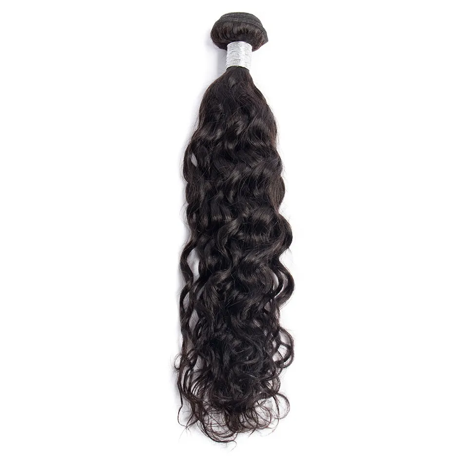 Affordable Hair Water Wave 100% human Hair black 1B color 1 bundle hair extension