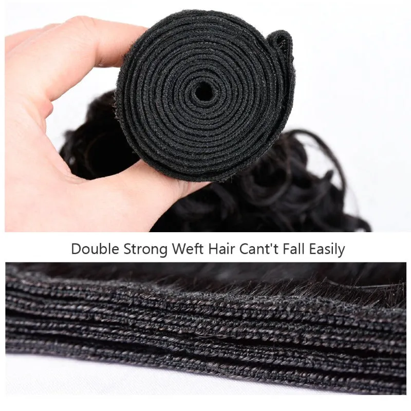 Affordable Hair Water Wave 100% human Hair black 1B color 1 bundle hair extension