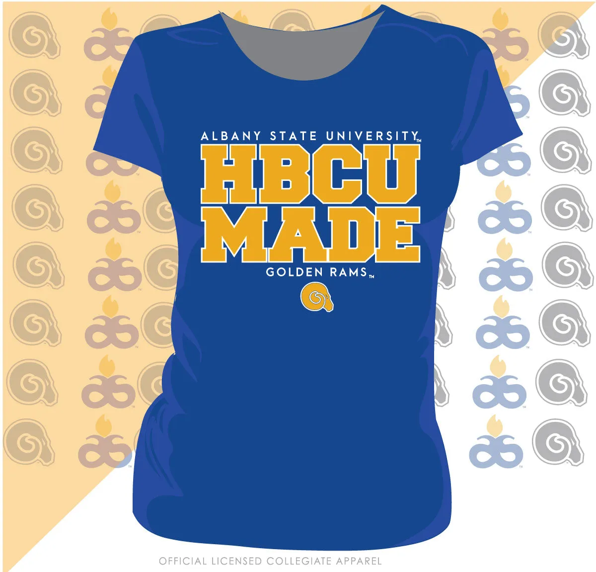 ALBANY ST. | HBCU MADE Royal Blue Ladies Tees (**)