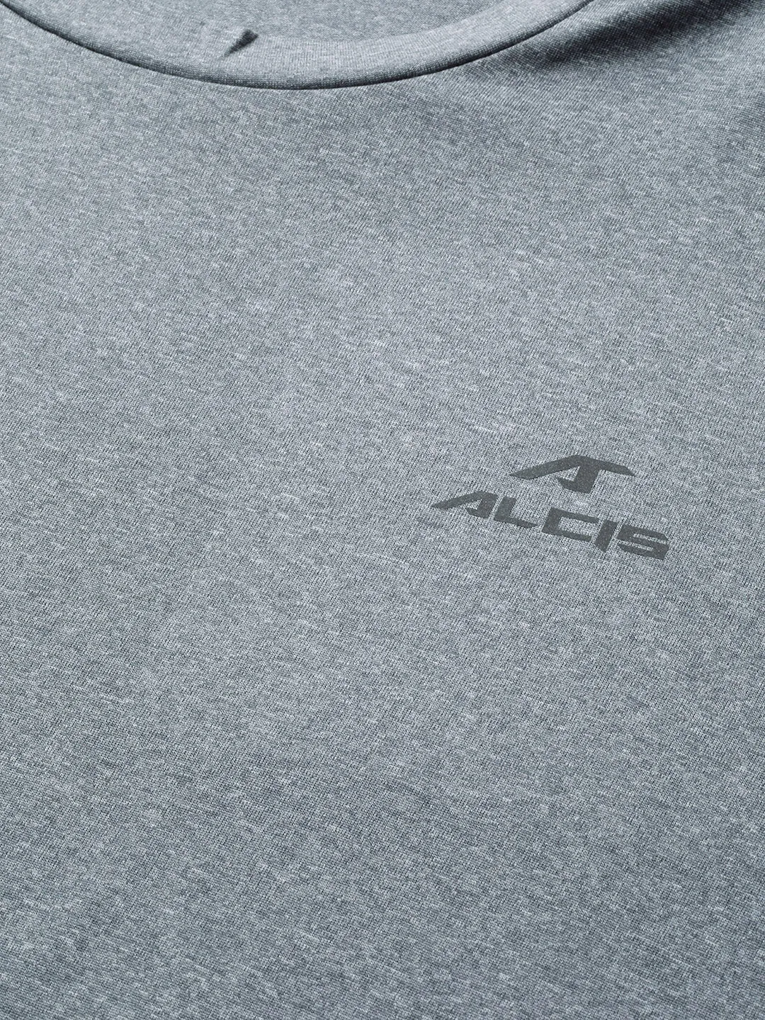 Alcis Men Solid Grey Tshirts