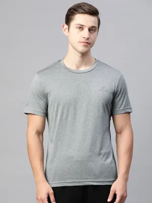 Alcis Men Solid Grey Tshirts