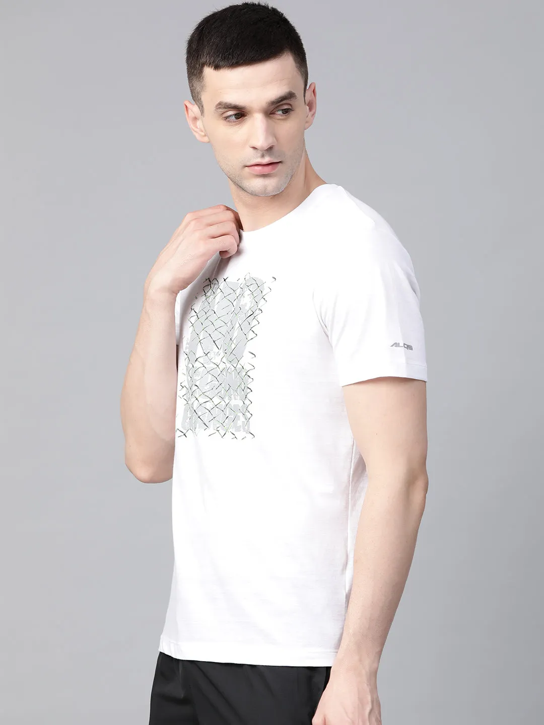 Alcis Mens Solid Black Tshirt