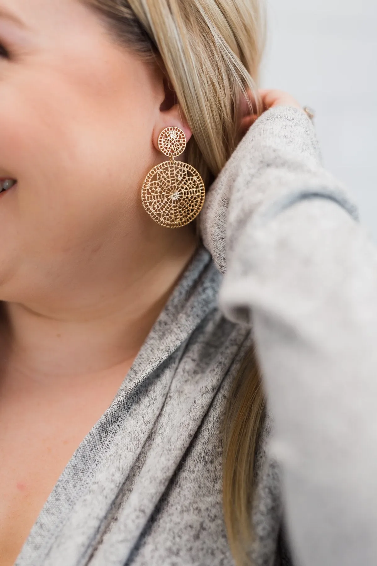 All in the Design Earrings- Gold