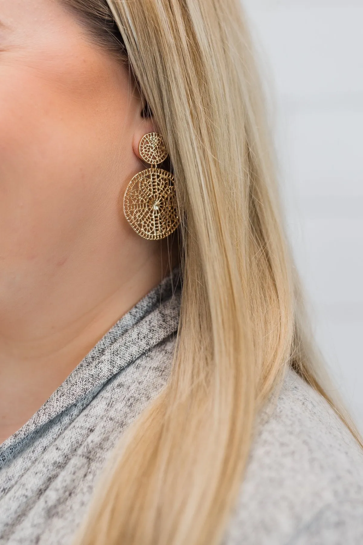 All in the Design Earrings- Gold
