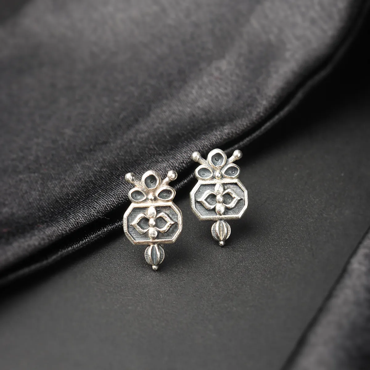 Alpana Silver Earrings by MOHA