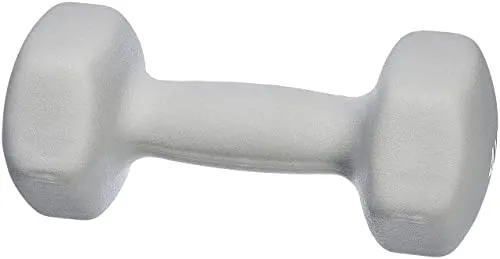 Amazon Basics Neoprene Fixed Dumbbell Pair, 2 x 4Kg, Grey