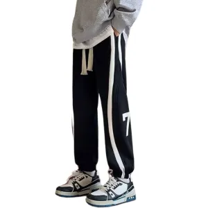 American Striped Number Print Sweatpants