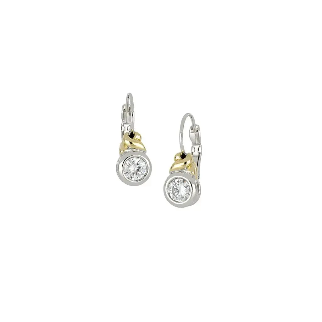 Antiqua Collection - Cubic Zirconia French Wire Earrings