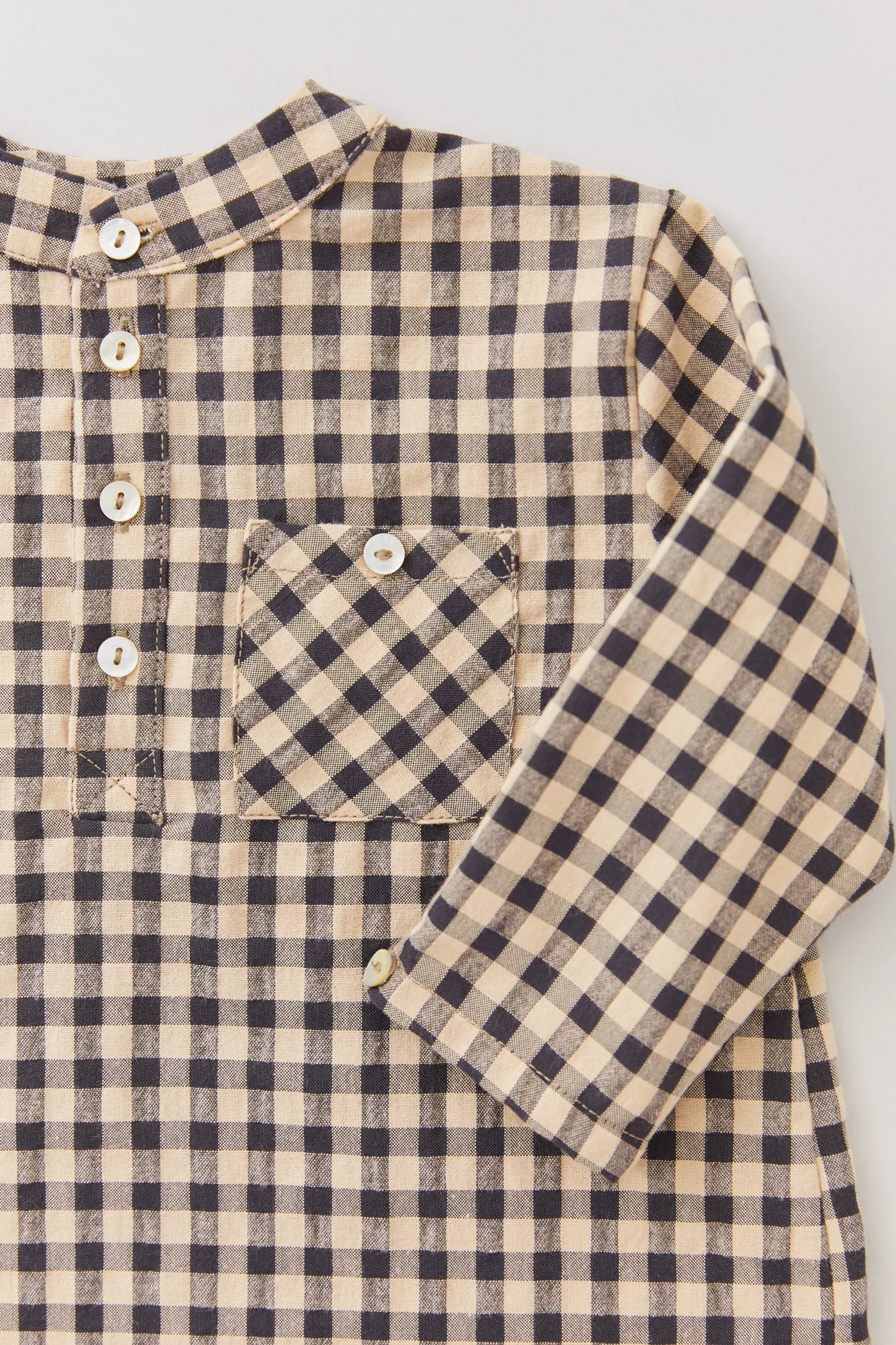Apple Shirt - Latte Check