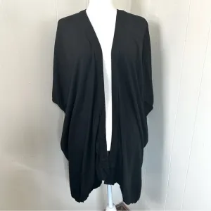 Aritzia Talula Black Lounge Kimono Oversized Soft Open Cardigan Size XS.