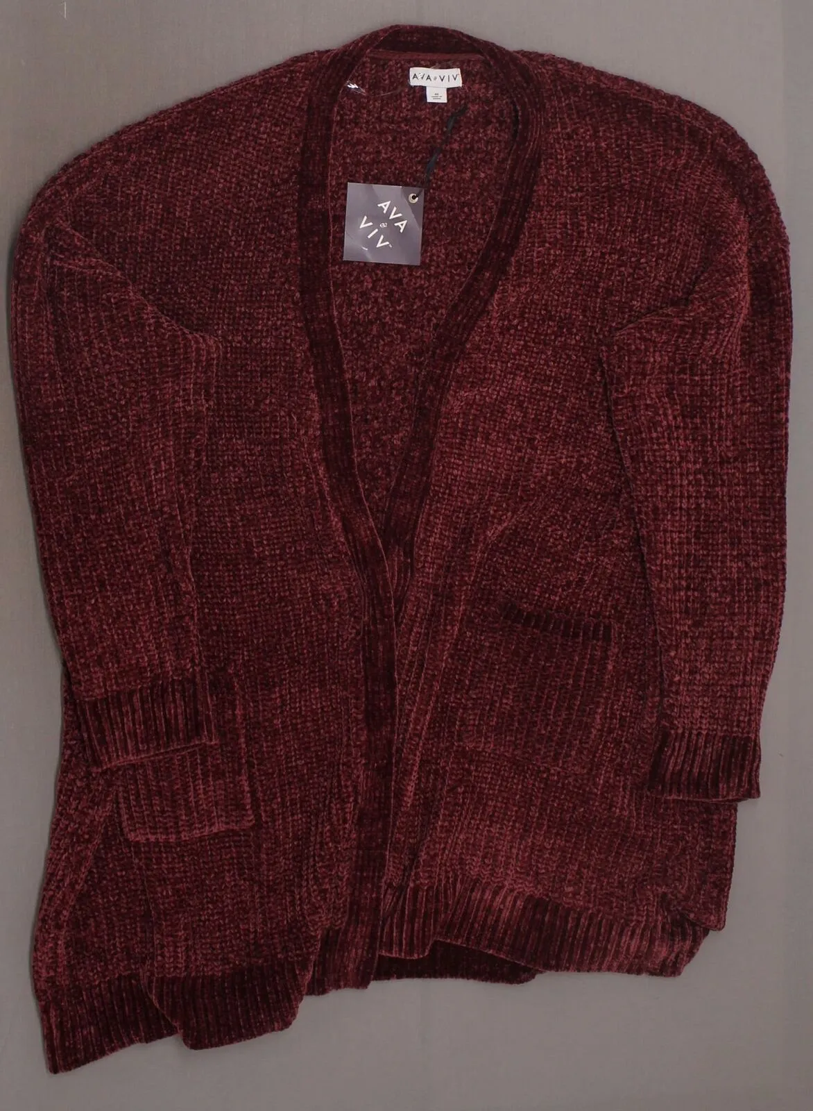 Ava & Viv Women's Plus Size Chenille Cardigan