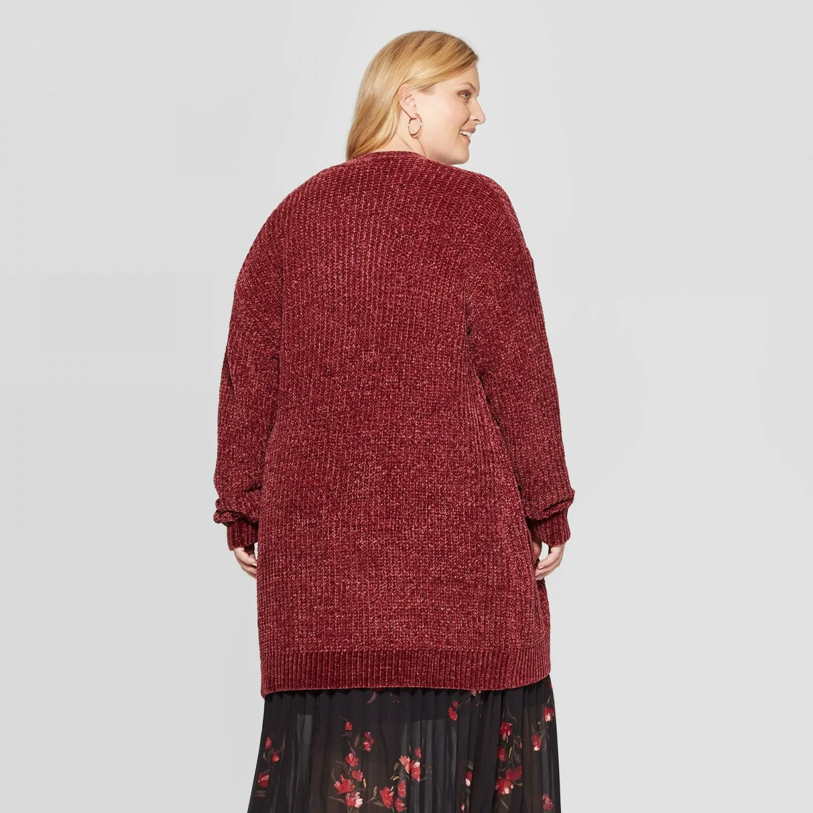 Ava & Viv Women's Plus Size Chenille Cardigan