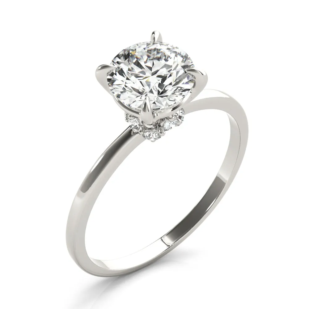 Averie Round Lab Grown Diamond Solitaire Engagement Ring IGI Certified