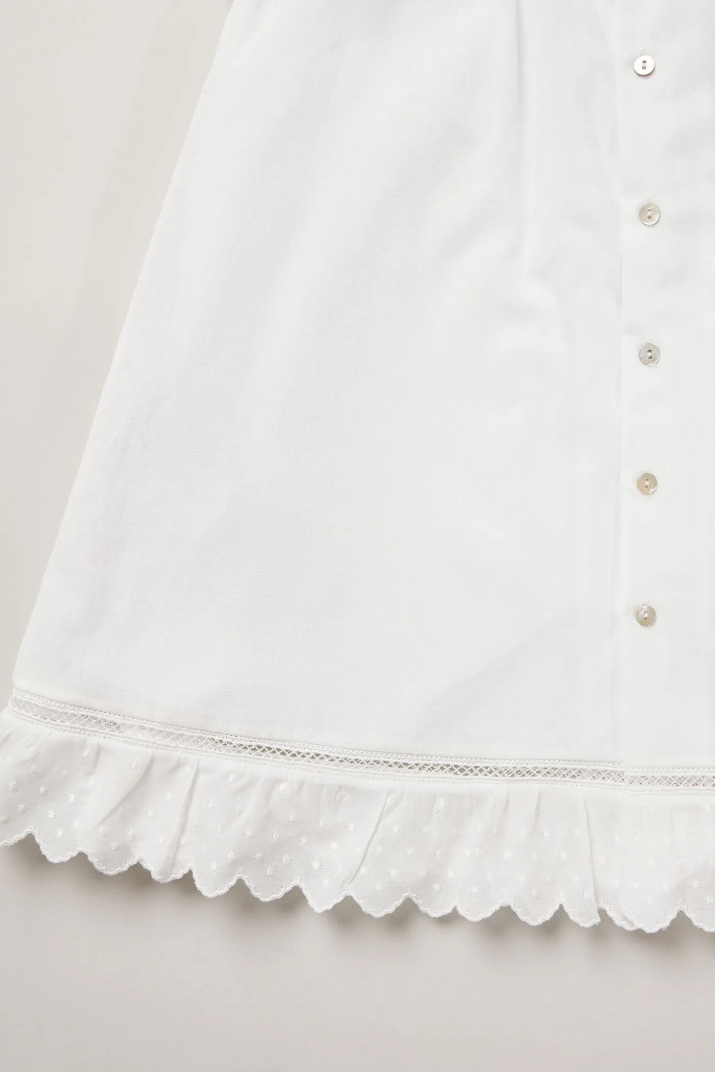 Baby Milk Dress Soft White Jacquard