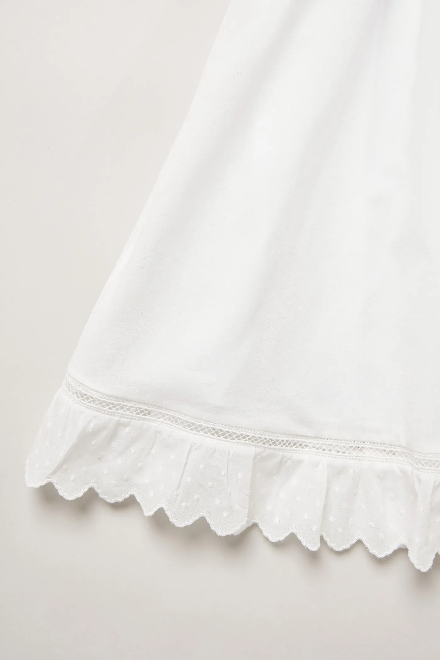 Baby Milk Dress Soft White Jacquard