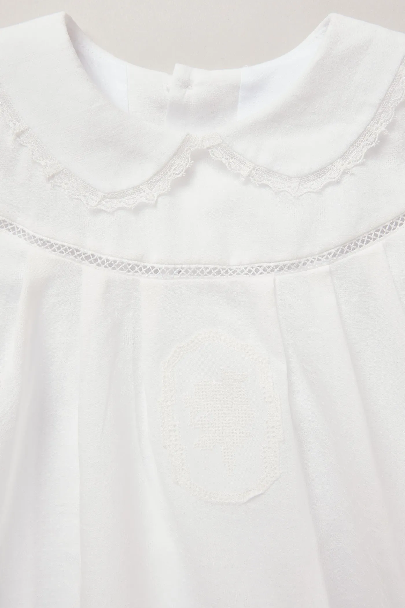 Baby Milk Dress Soft White Jacquard