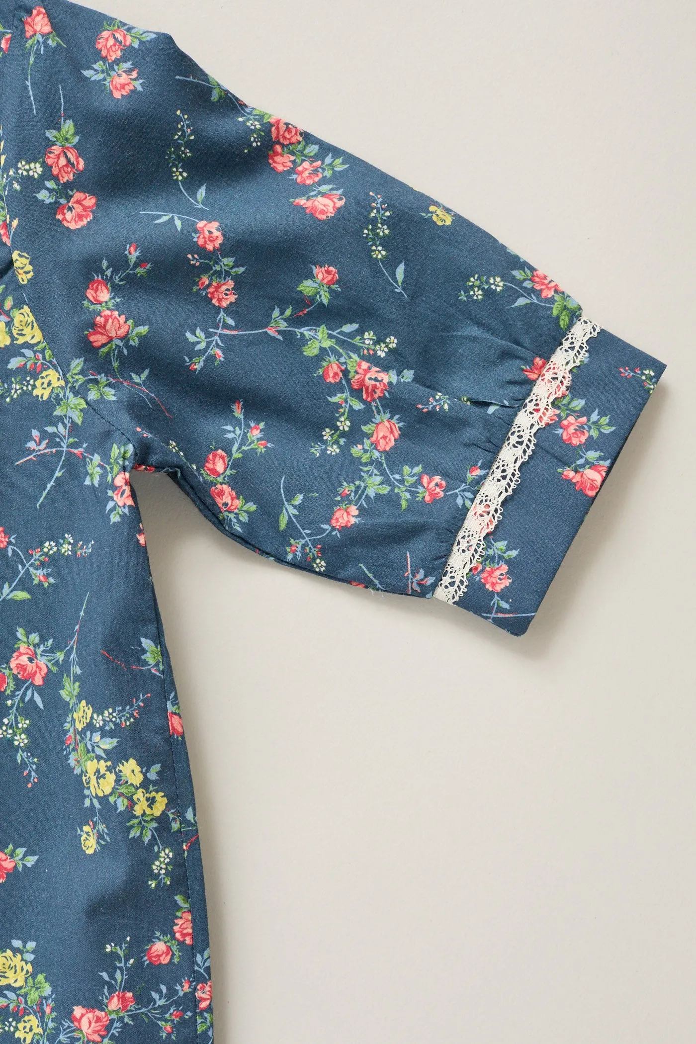 Baby Pyjama in Blue Rose Garden Liberty