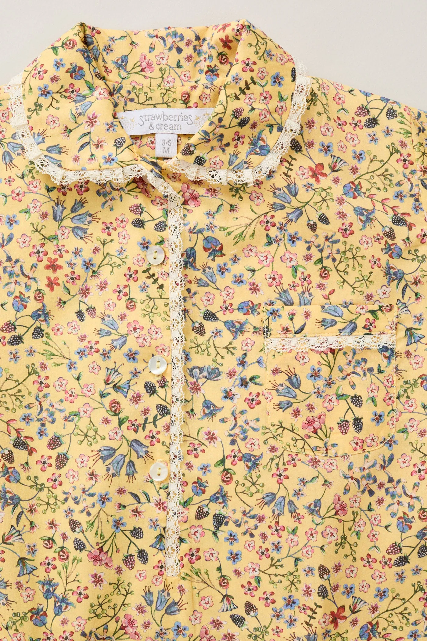 Baby Pyjama in Yellow Flowers