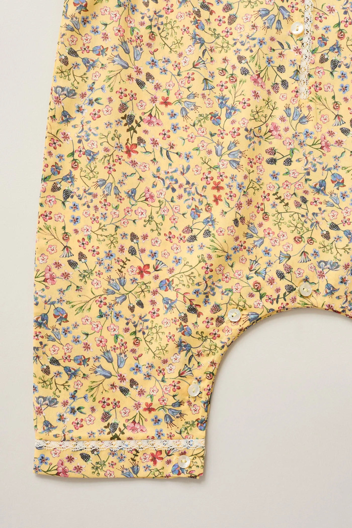 Baby Pyjama in Yellow Flowers