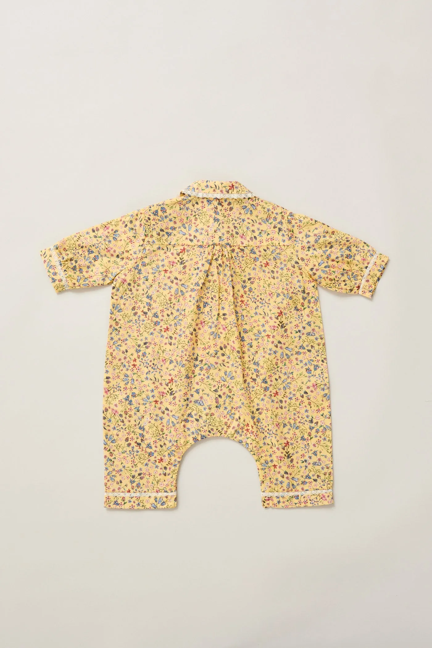 Baby Pyjama in Yellow Flowers