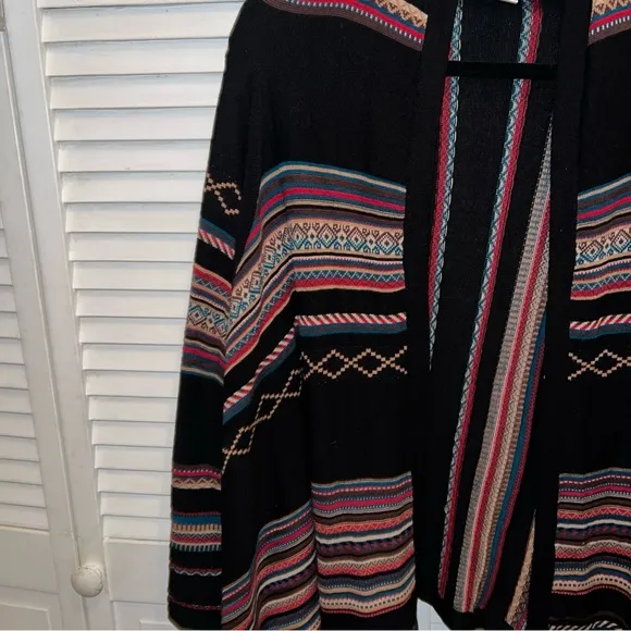 Back in the saddle open front western cardigan sweater M
