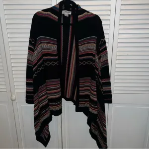 Back in the saddle open front western cardigan sweater M