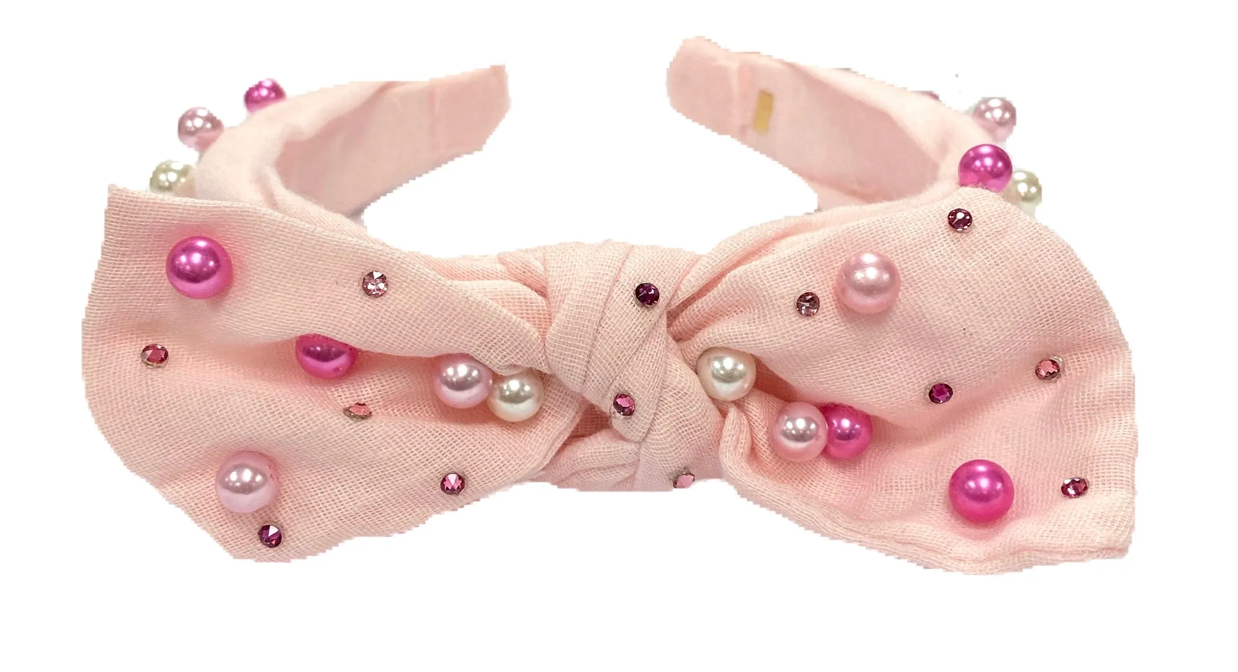 Bari Lynn Bow Headband with Pearls & Crystals