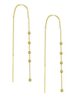 Bead Accent Threader Earrings