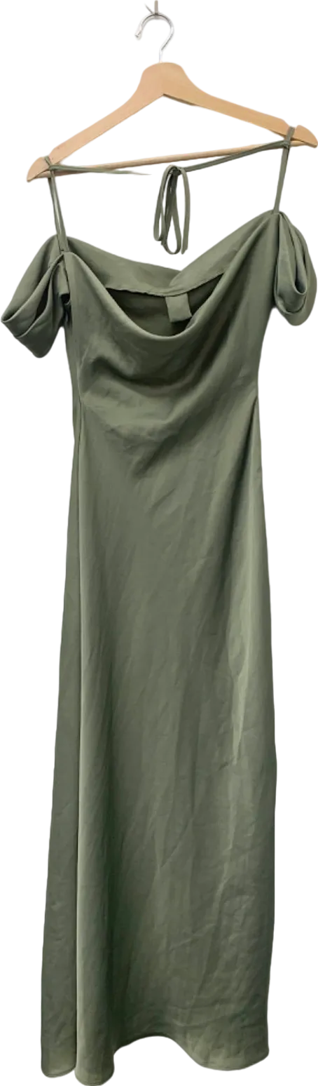 BHLDN Green Off-Shoulder Midi Dress UK 4