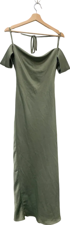 BHLDN Green Off-Shoulder Midi Dress UK 4